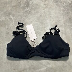 Eberjey‎ Swimwear Womens Size XS Black So Solid Dylan Bikini Top Padded